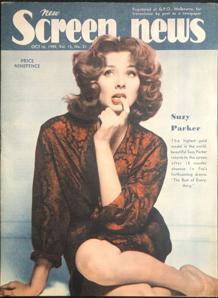 NEW SCREEN NEWS magazine side cover  Vol 13 No 21 16 October 1959