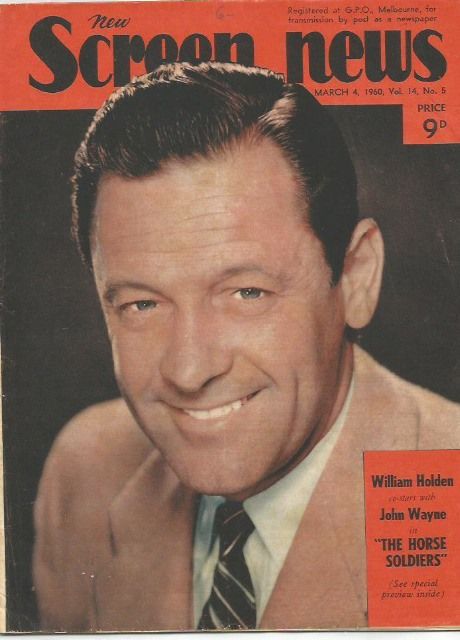 NEW SCREEN NEWS magazine side cover  Vol 14 No 5 4 March 1960