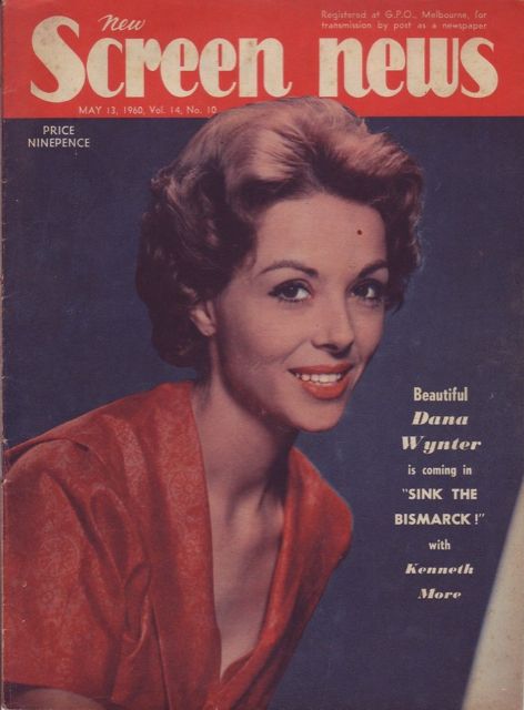 NEW SCREEN NEWS magazine side cover  Vol 14 No  10 13 May 1960