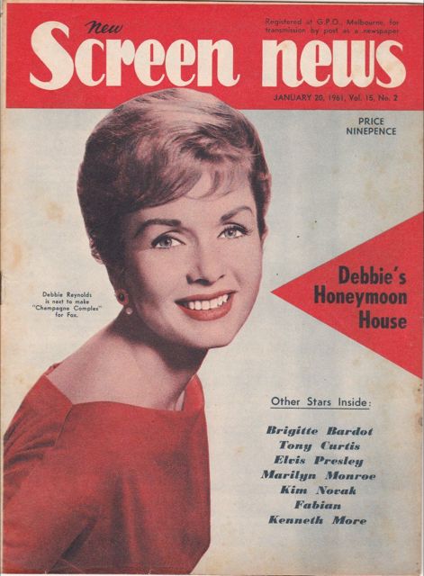 NEW SCREEN NEWS magazine side cover  Vol 15 No 2 20 January 1961