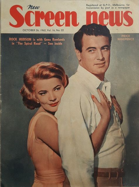 NEW SCREEN NEWS magazine side cover  Vol 16 No 22 26 October 1962