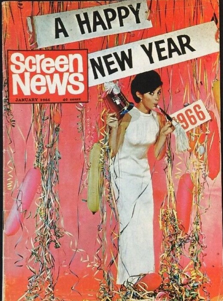 SCREEN NEWS (Singapore) magazine side cover  January 1966