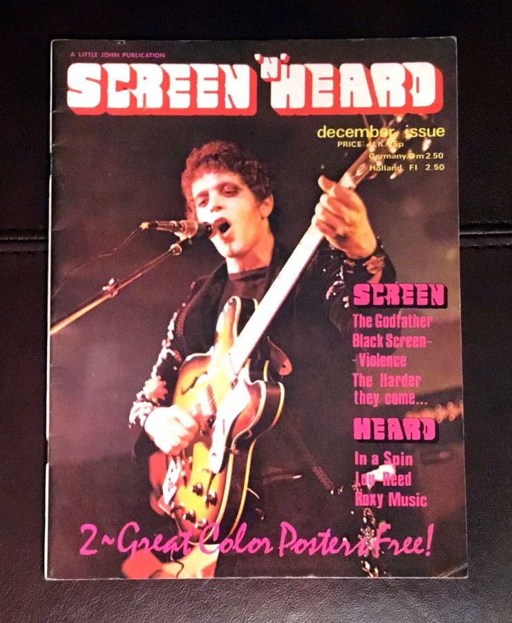 SCREEN N HEARD magazine side cover December 1972