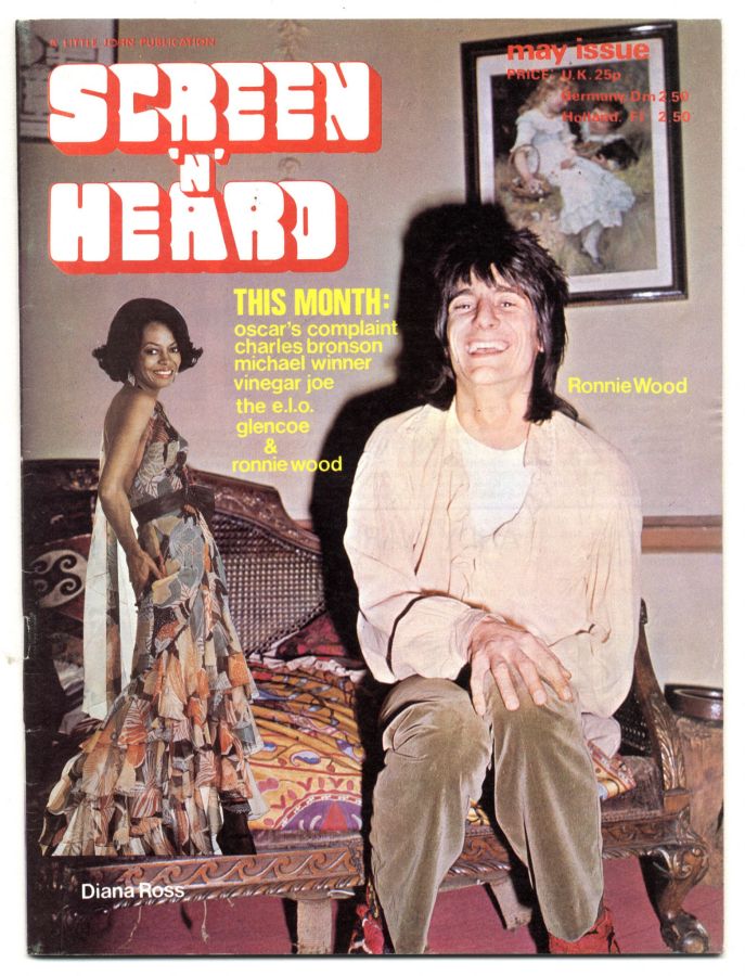 SCREEN N HEARD magazine side cover  May 1972