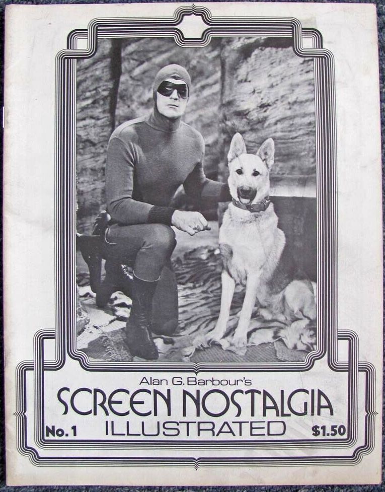 SCREEN NOSTALGIA ILLUSTRATED magazine side cover Issue 1   1983