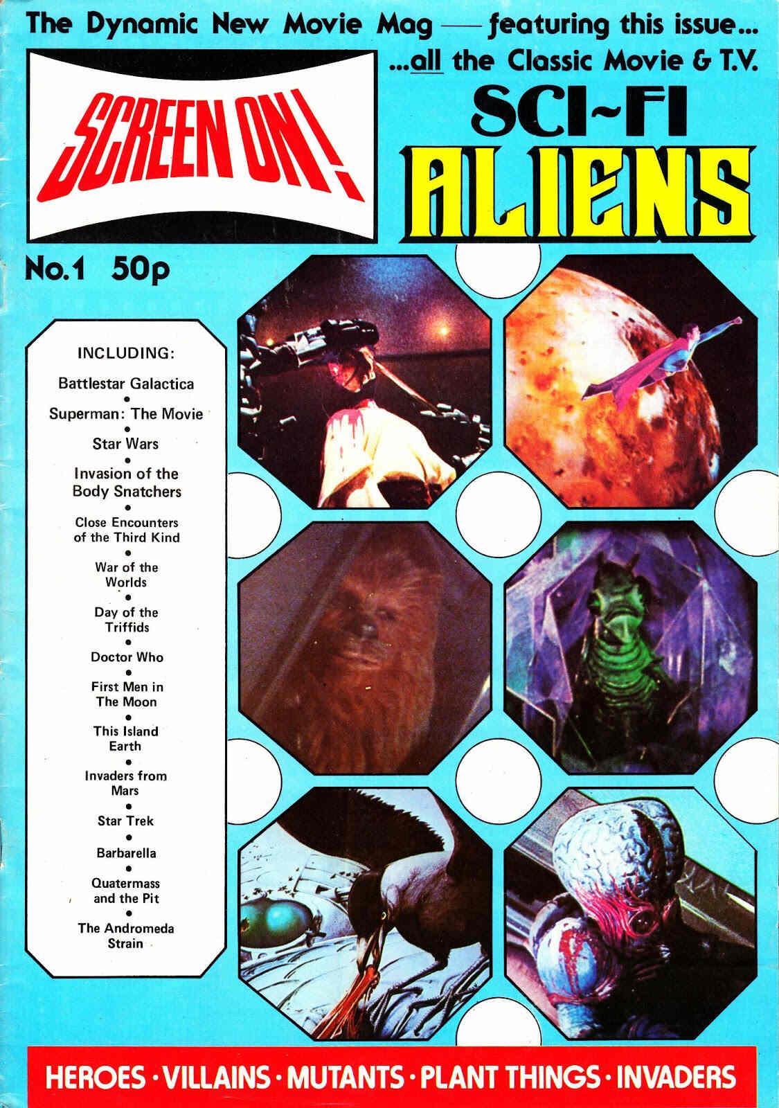 SCREEN ON magazine side cover Issue 1  1979