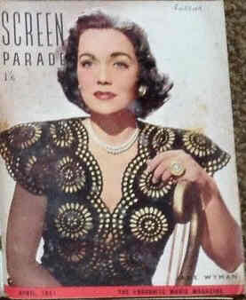 SCREEN PARADE magazine side cover April 1951
