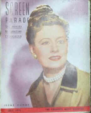 SCREEN PARADE magazine side cover July 1951