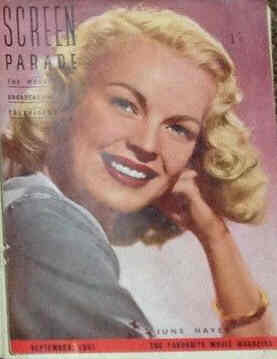 SCREEN PARADE magazine side cover September 1951