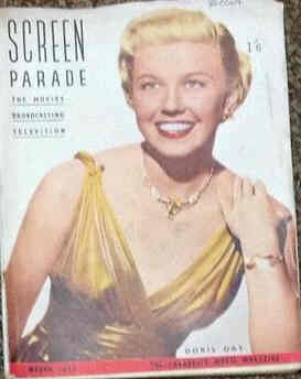 SCREEN PARADE magazine side cover March 1952