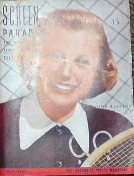 SCREEN PARADE magazine side cover July 1952