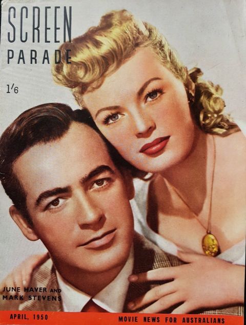 SCREEN PARADE magazine side cover  April 1950