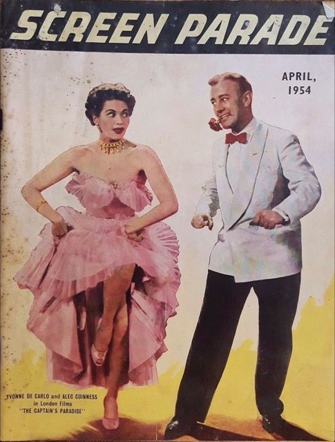 SCREEN PARADE magazine side cover April 1954