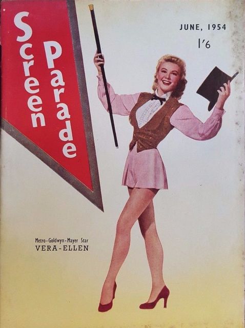 SCREEN PARADE magazine side cover June 1954