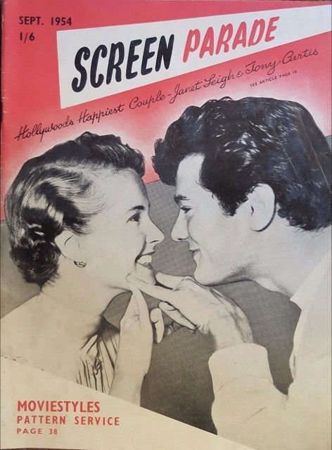 SCREEN PARADE magazine side cover September 1954