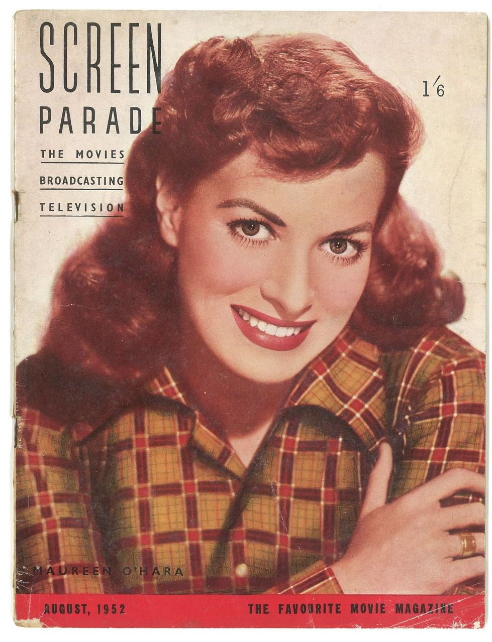SCREEN PARADE magazine side cover August 1952