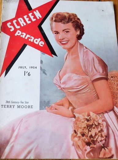 SCREEN PARADE magazine side cover  July 1954