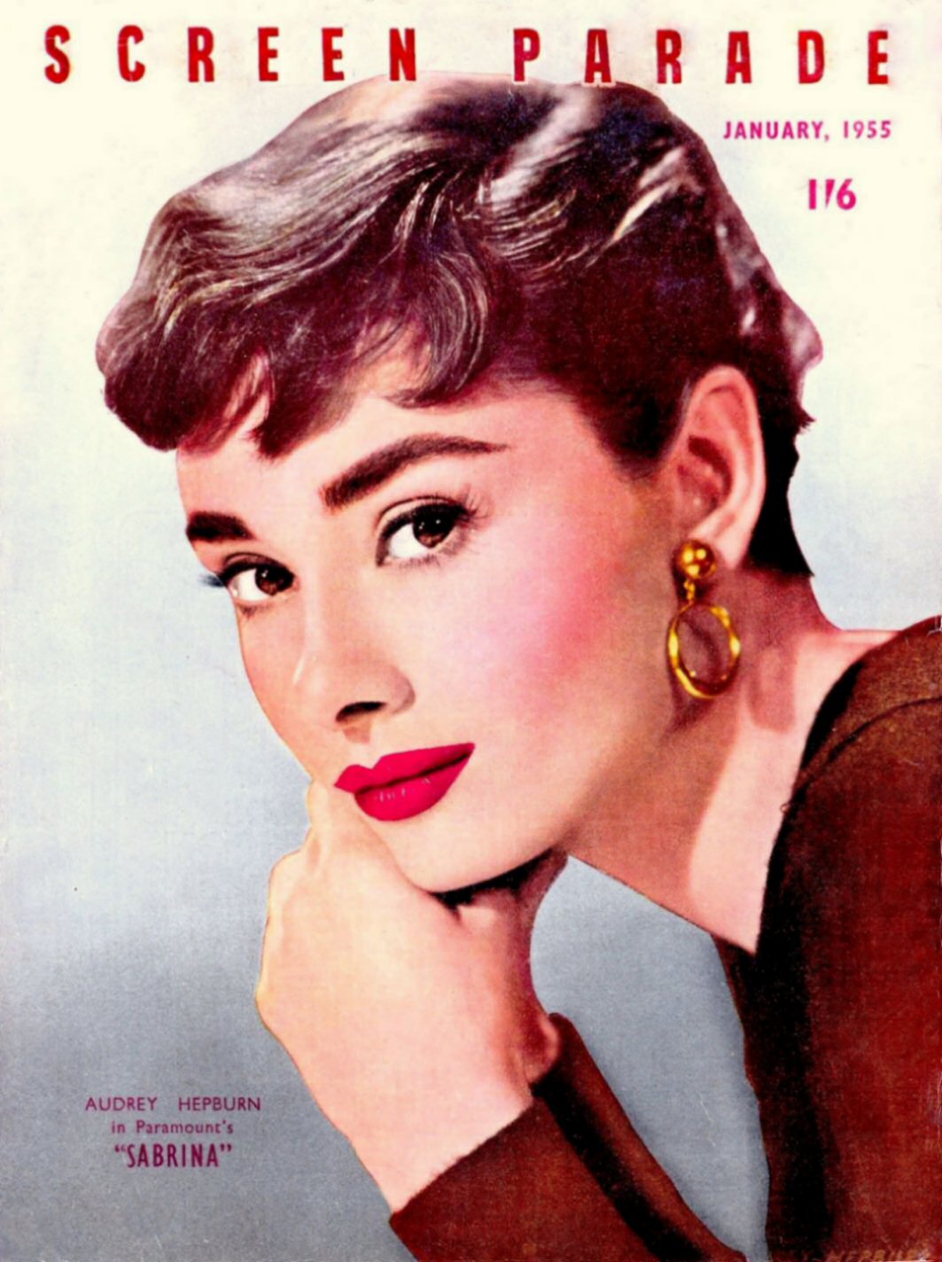 SCREEN PARADE magazine side cover  January 1955
