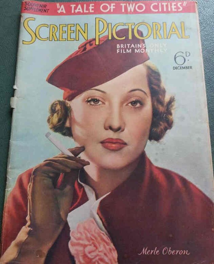 SCREEN PICTORIAL magazine side cover December 1935