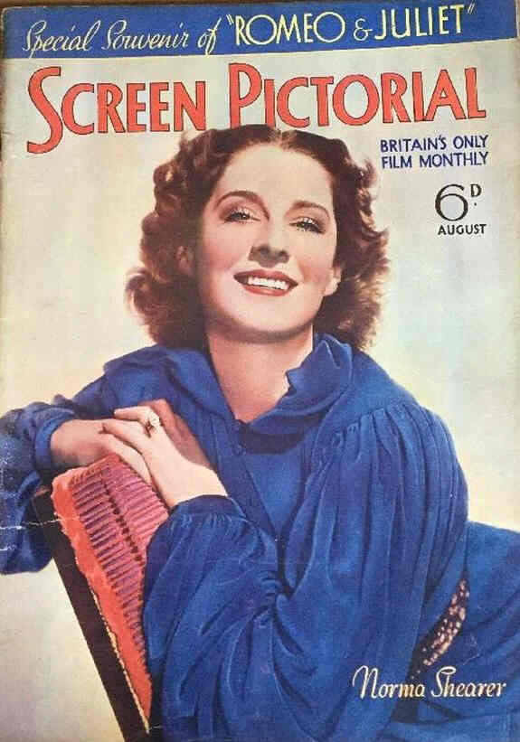 SCREEN PICTORIAL magazine side cover August 1936