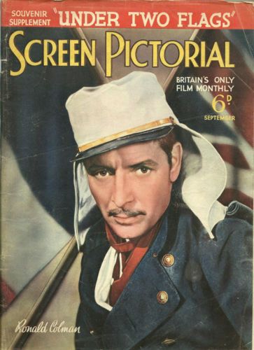 SCREEN PICTORIAL magazine side cover September 1936