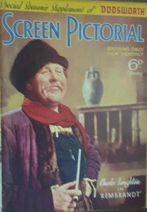 SCREEN PICTORIAL magazine side cover February 1937