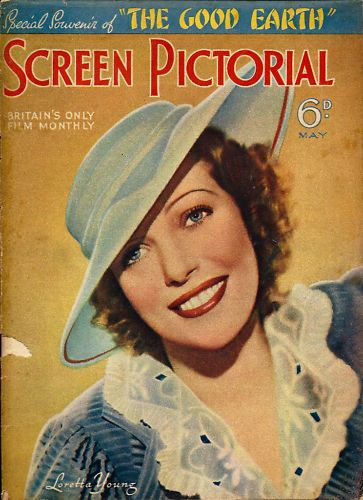 SCREEN PICTORIAL magazine side cover May 1937