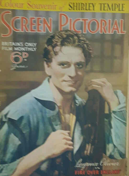 SCREEN PICTORIAL magazine side cover June 1937