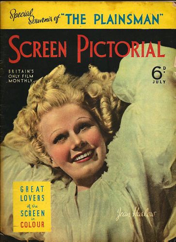 SCREEN PICTORIAL magazine side cover July 1937