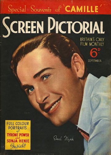 SCREEN PICTORIAL magazine side cover September 1937