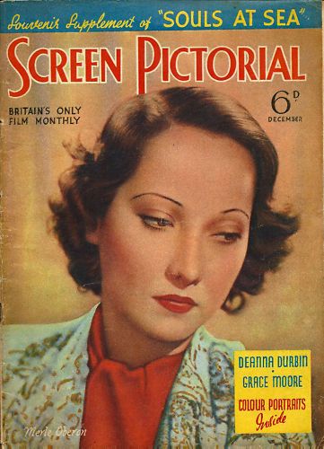 SCREEN PICTORIAL magazine side cover December 1937
