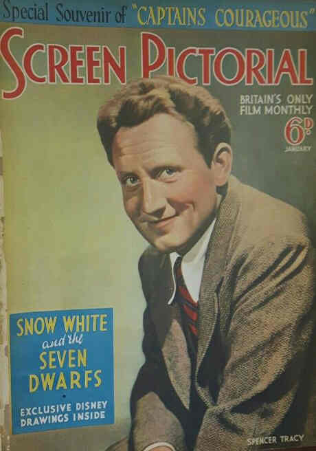 SCREEN PICTORIAL magazine side cover January 1938