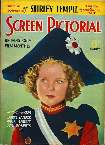 SCREEN PICTORIAL magazine side cover August 1938