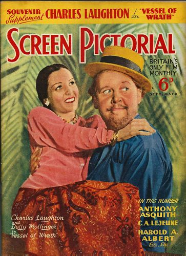 SCREEN PICTORIAL magazine side cover September 1938