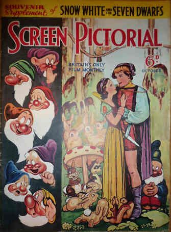 SCREEN PICTORIAL magazine side cover October 1938
