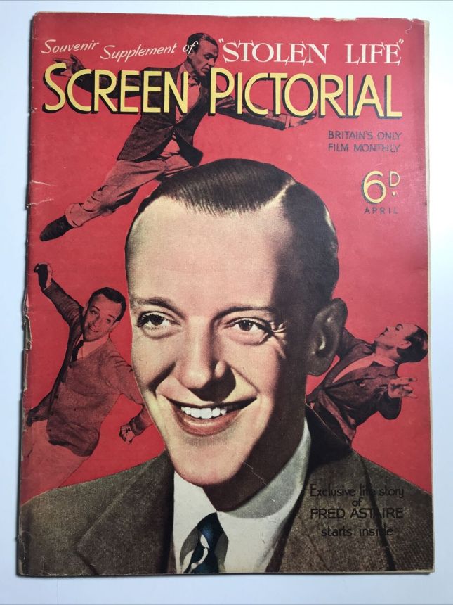 SCREEN PICTORIAL magazine side cover April 1939