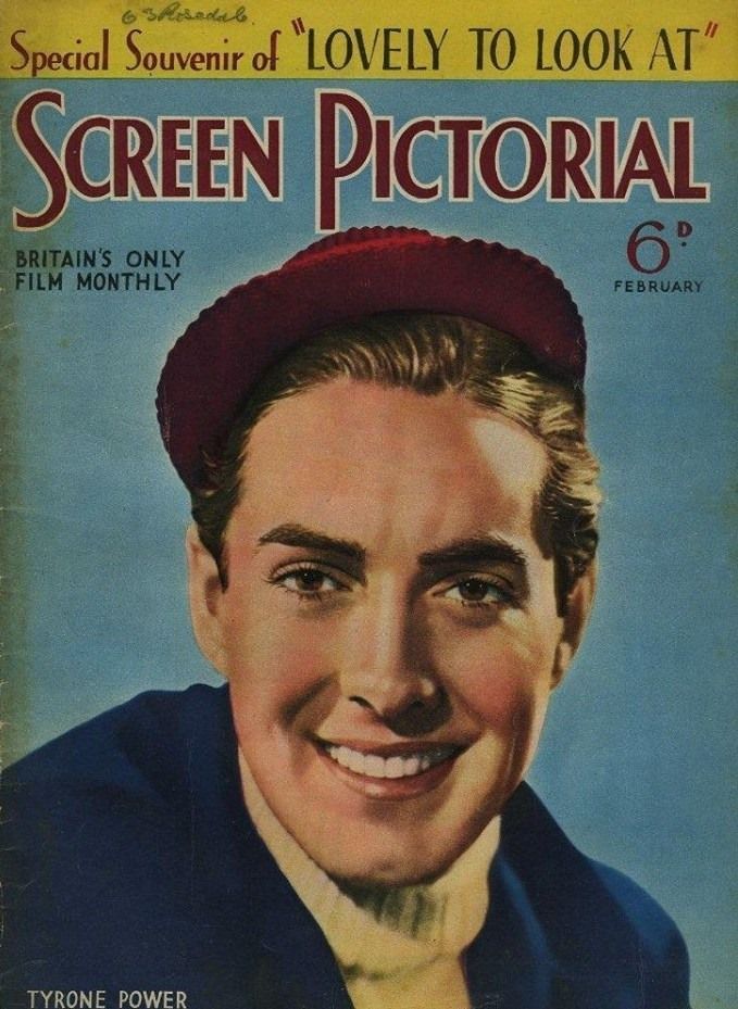 SCREEN PICTORIAL magazine side cover  February 1938