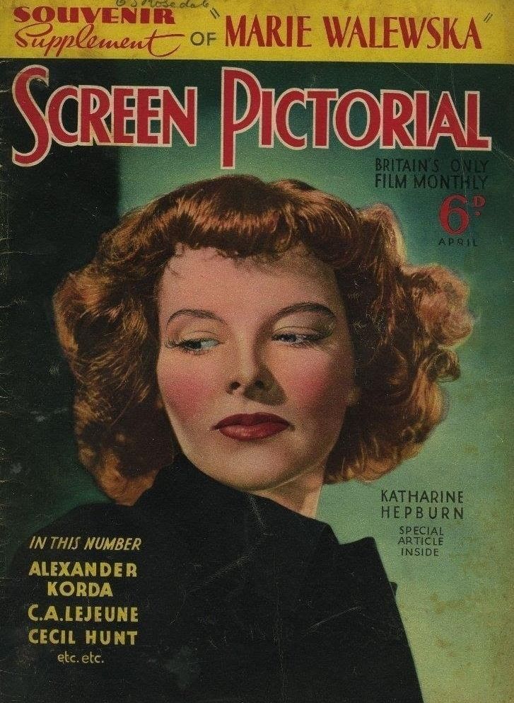 SCREEN PICTORIAL magazine side cover  April 1938