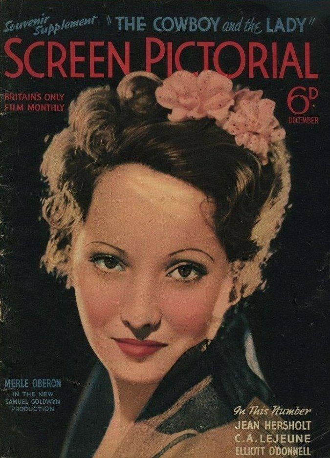 SCREEN PICTORIAL magazine side cover  December 1938