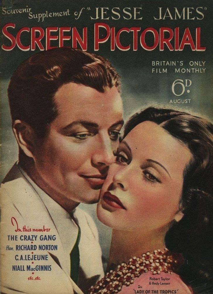 SCREEN PICTORIAL magazine side cover  August 1939