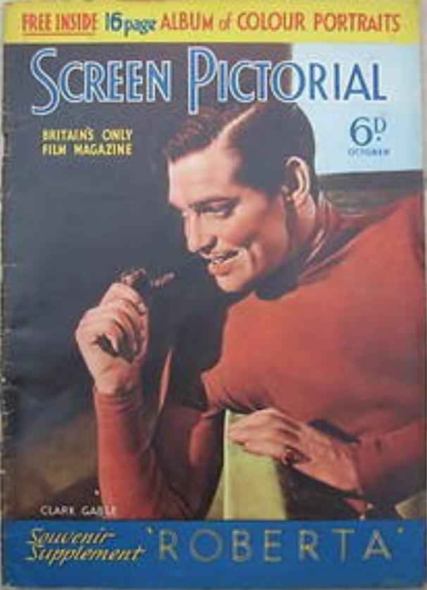 SCREEN PICTORIAL magazine side cover  October 1935