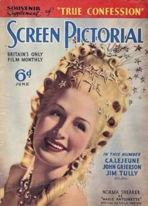 SCREEN PICTORIAL magazine side cover  June 1938