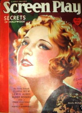 SCREEN PLAY magazine side cover March 1931
