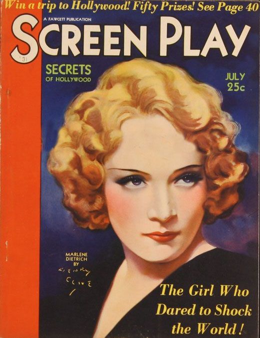 SCREEN PLAY magazine side cover July 1931