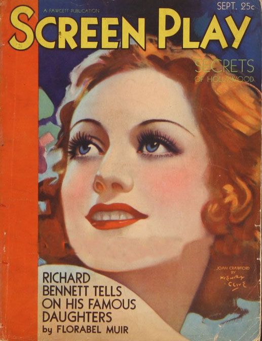 SCREEN PLAY magazine side cover September 1931