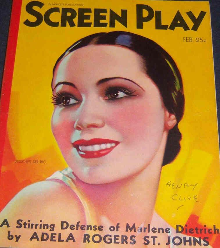 SCREEN PLAY magazine side cover February 1932