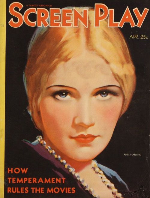 SCREEN PLAY magazine side cover April 1932