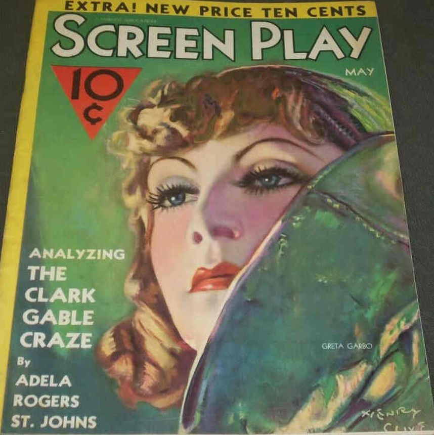SCREEN PLAY magazine side cover May 1932