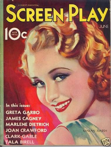 SCREEN PLAY magazine side cover June 1932