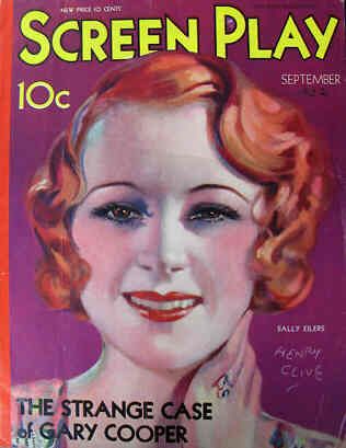 SCREEN PLAY magazine side cover September 1932
